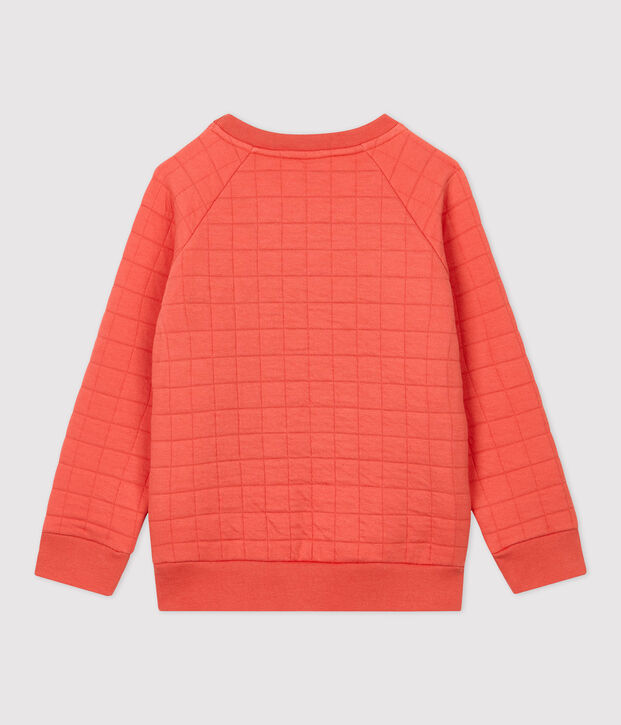 Sweat en tubique matelass&eacute; enfant fille / gar&ccedil;on orange
